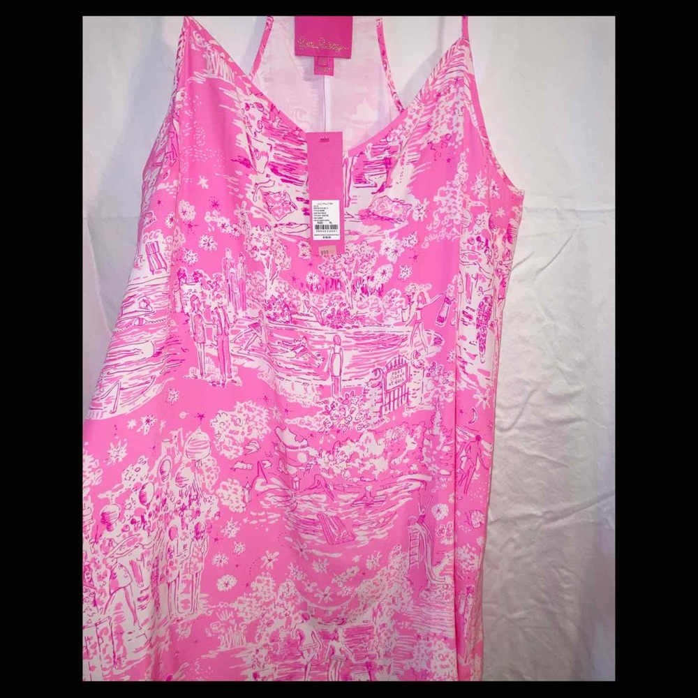 Lilly Pulitzer NWT Dusk silk dress XL